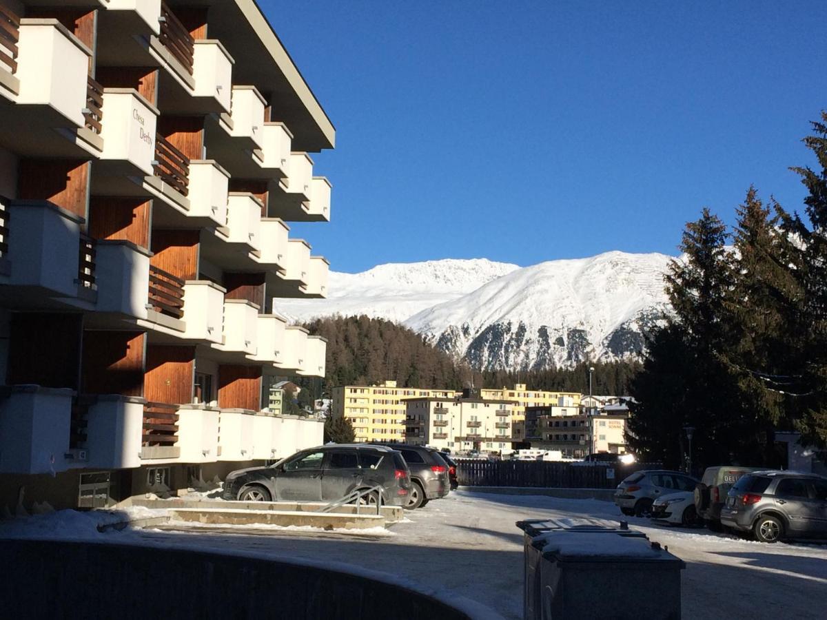 Zentrale Wohnung In St. Moritz Mit Grossem Balkon Exteriér fotografie
